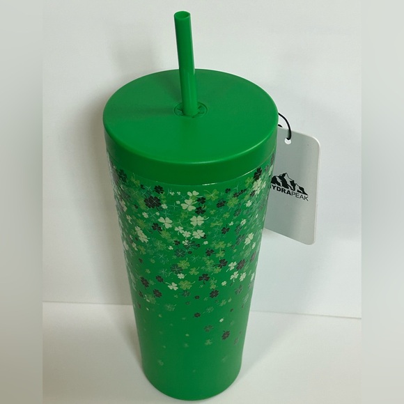 NEW! Hydrapeak Stainless Steel Lucky Shamrock Insulated Tumbler-Green (NWT) - Picture 1 of 7